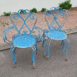 Old wrought iron garden furniture