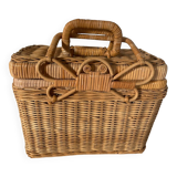 Old rattan basket