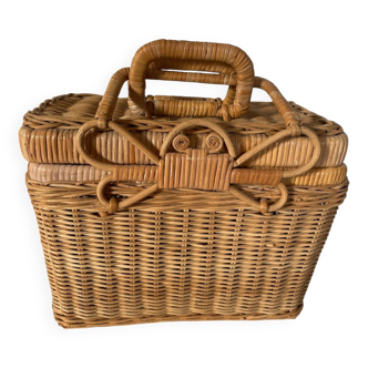 Old rattan basket