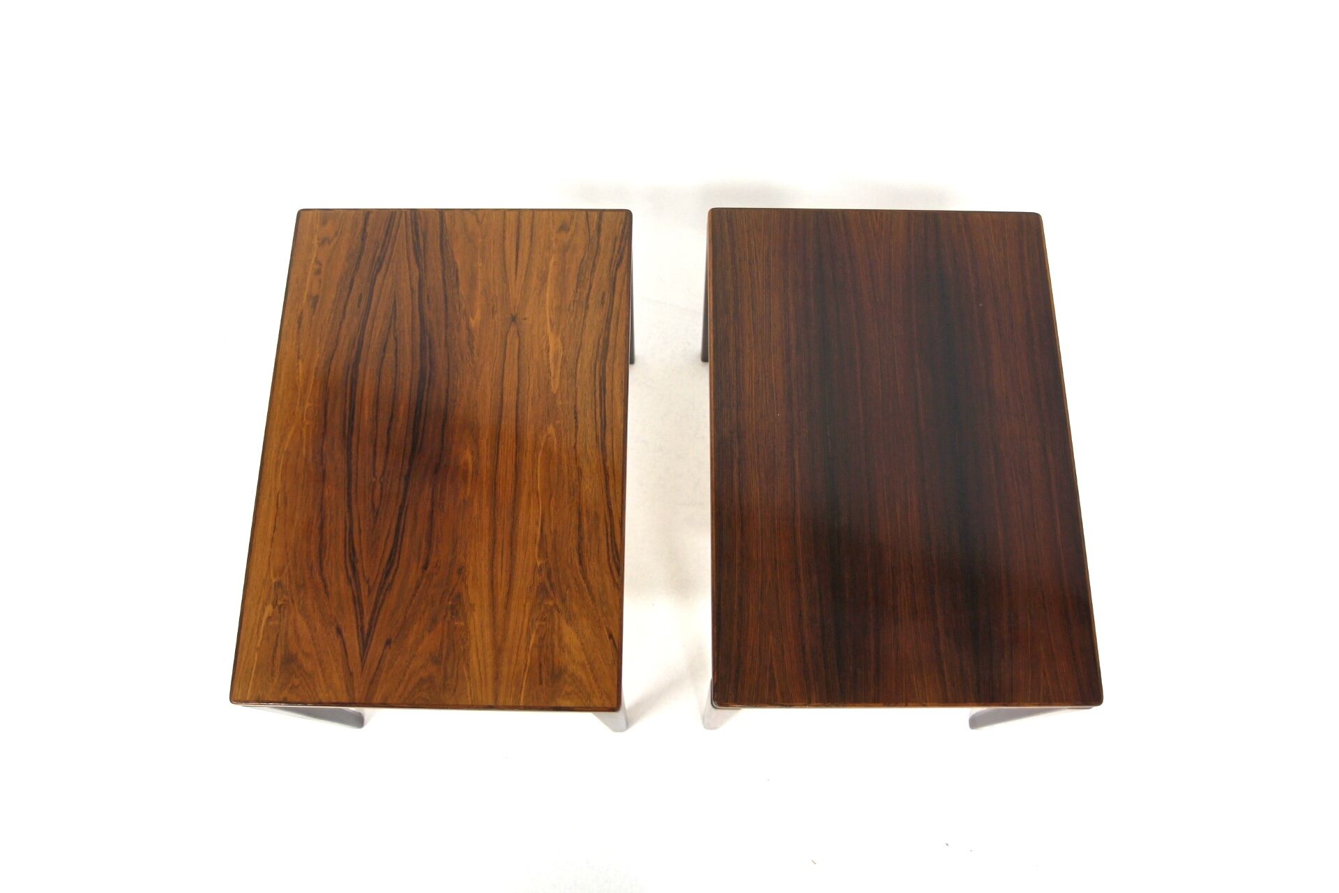 Set of 2 Scandinavian rosewood side tables, Sweden, 1960