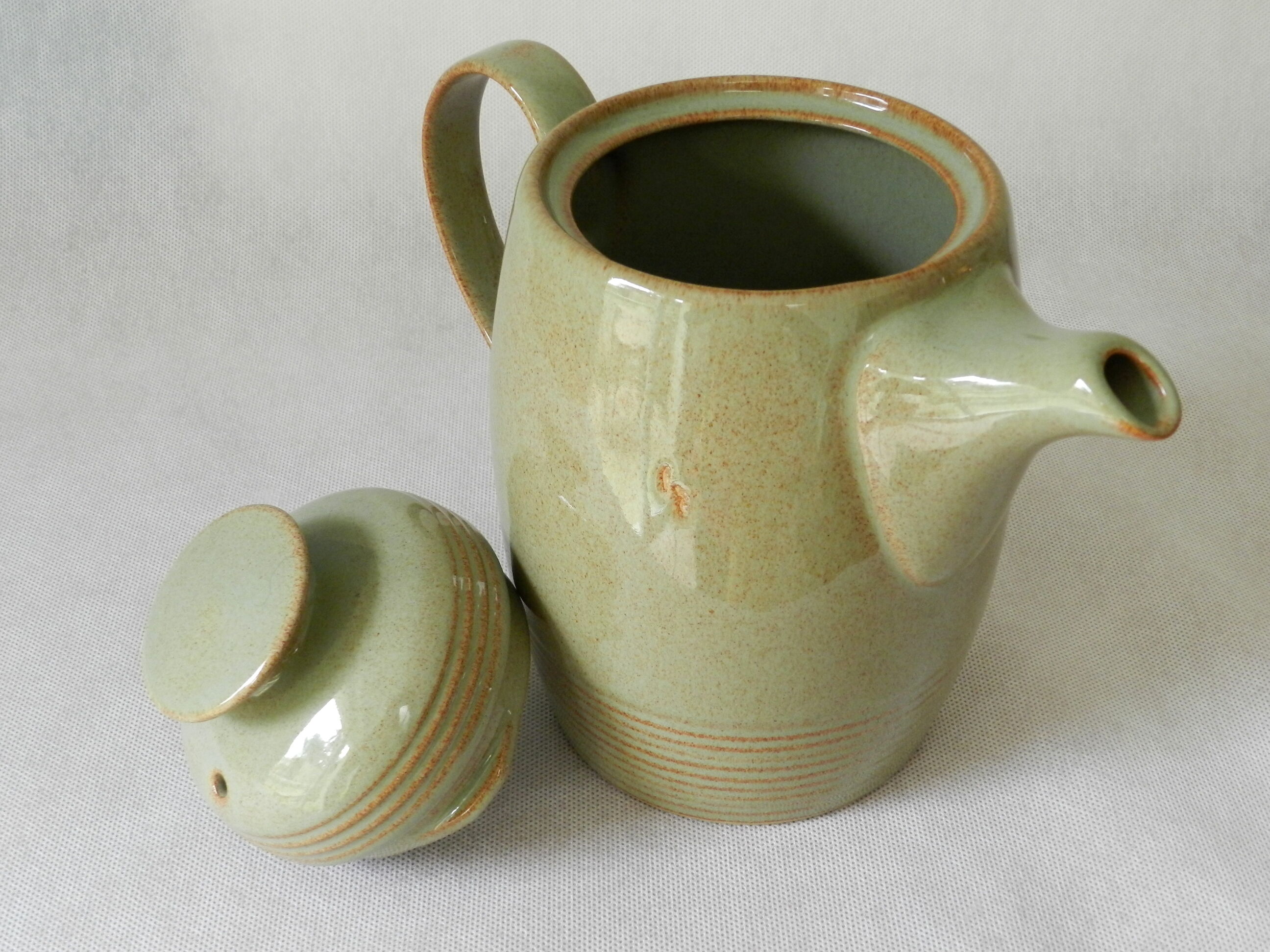 Celadon glazed stoneware teapot