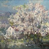 Oil painting on canvas Russian school dimensions: height -64cm - width -67
