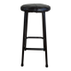 Black leather stools