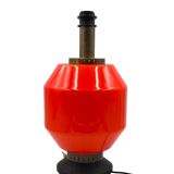 Space Age orange glass table lamp base, Italy 1960s