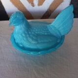 Blue opaline hen candy box