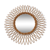 Rattan sun mirror 60s diameter 50cm