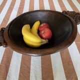 Hollow carved wooden dish