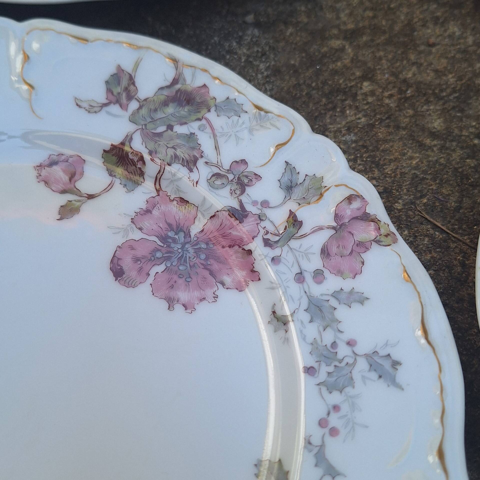 Lot d'assiettes plates et creuses Haviland Limoges XIXème