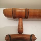Varnished bamboo coat rack