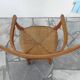 Fauteuil ancien en bois et paille