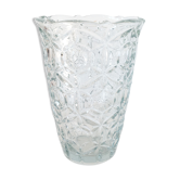 Ancient vase made of chiseled glass