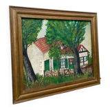 Country house landscape painting