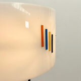 Mid century modern floor lamp in plexiglass & marble