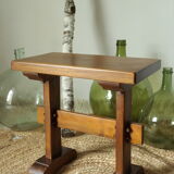 Country stool in ancient solid oak