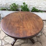 Oval table with walnut extensions Napoleon III era