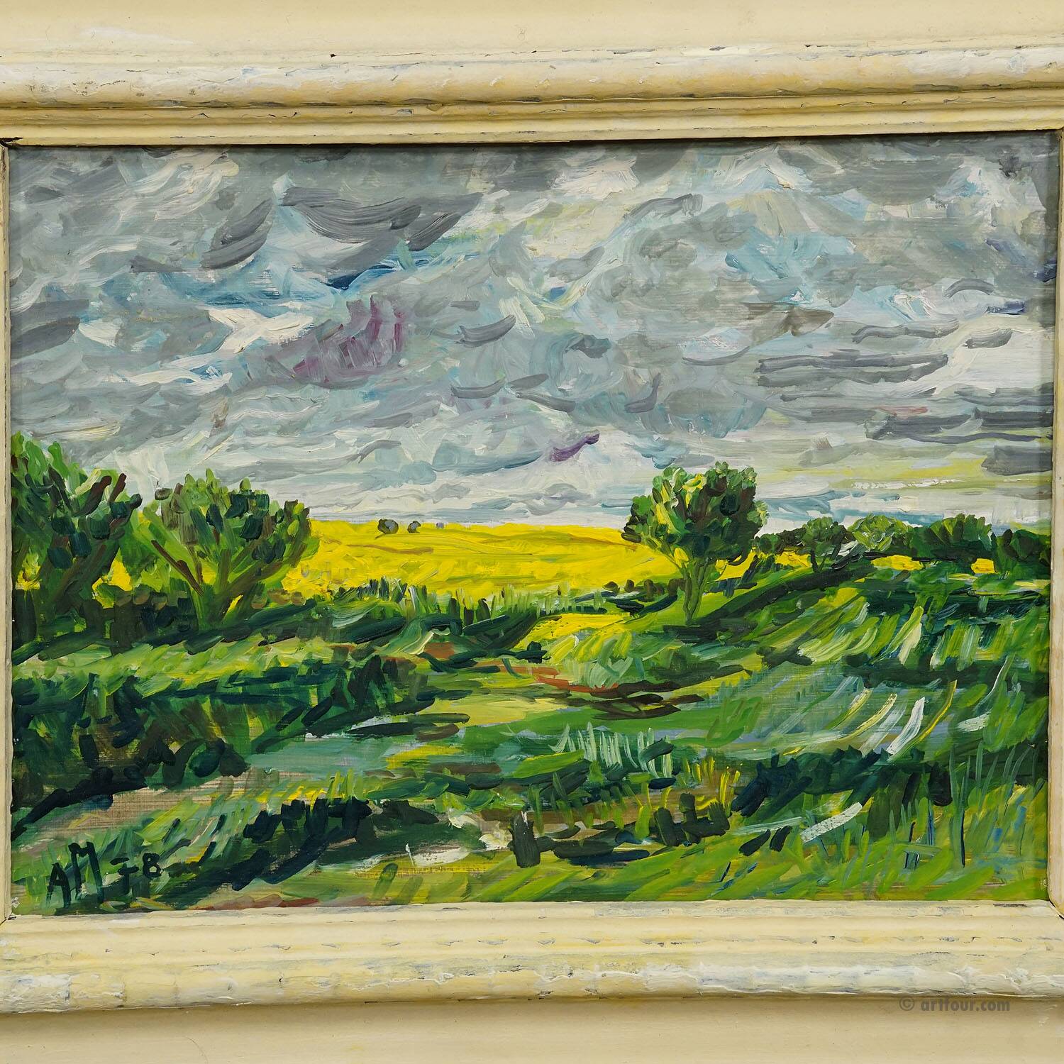 Oil painting by Alexander Michael – Summer Landscape, 1978