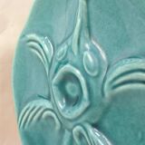 Oyster service Fish in faience barbotine 1950s