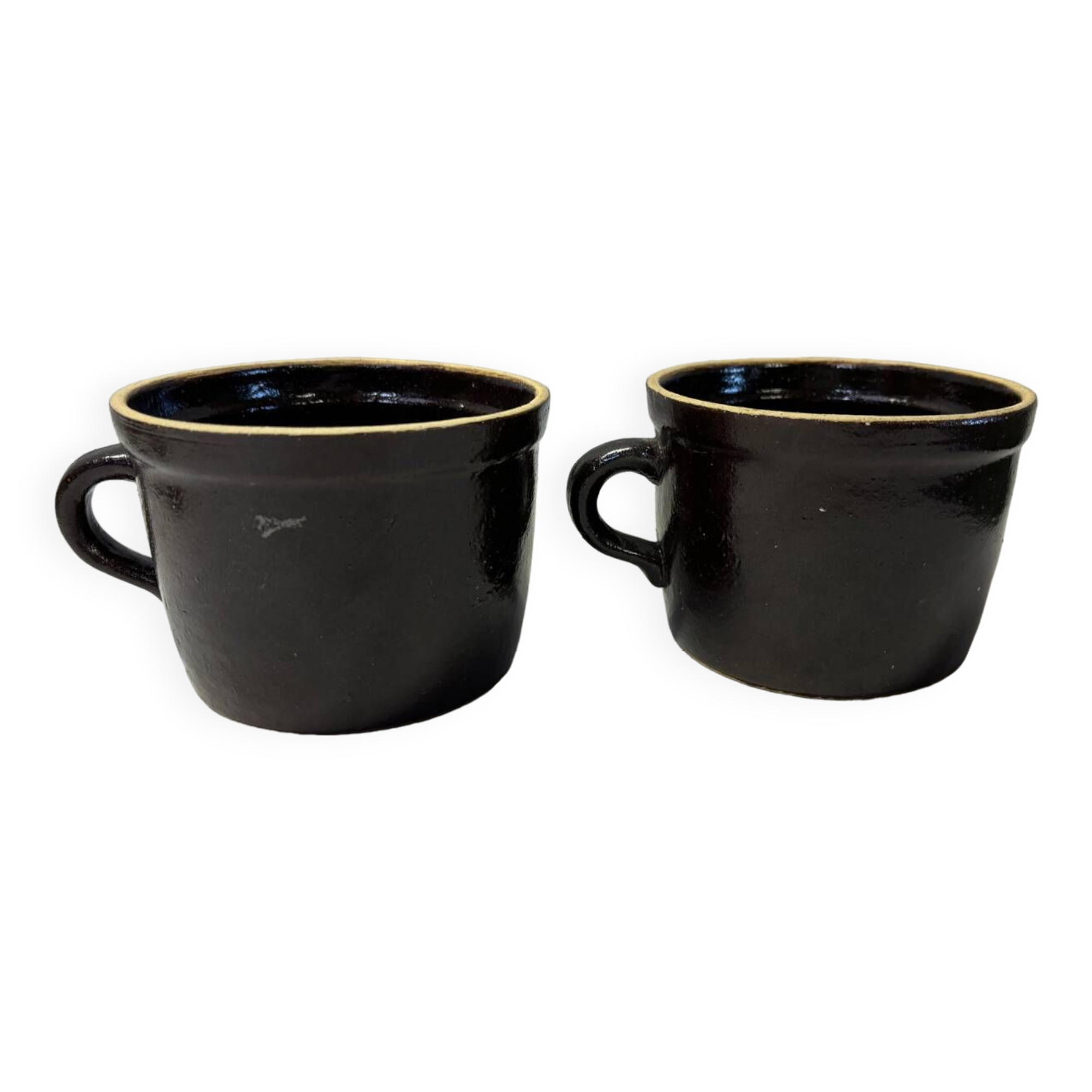 Ensemble de 2 tasses en terre vernissé