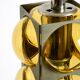 1960s Space Age pendant lamp by Temde made of glass and nickel-plated metal