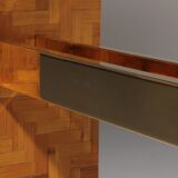 Max Papiri side table in woven banana wood and smoked glass – A sculptural modern classic