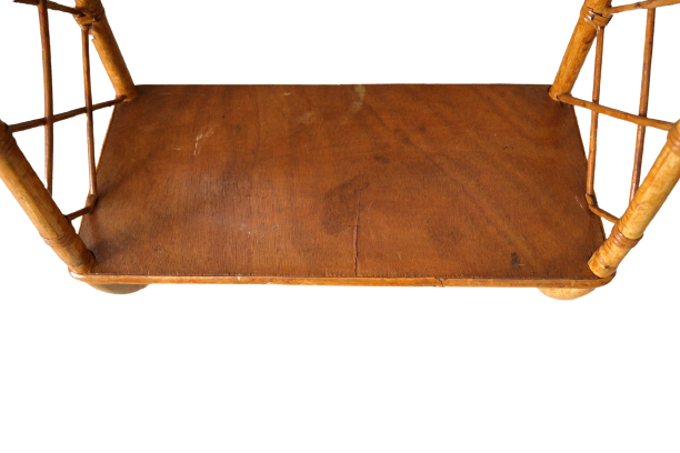 Vintage wall shelf 60's bamboo wicker