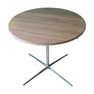Table basse en teck naturel sur pied quadripode - Danemark 1980