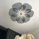 Suspension florale lin et rotin