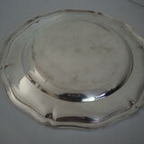 Round silver metal shape dish, punched Christofle