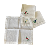 Embroidered linen towels