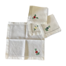 Embroidered linen towels