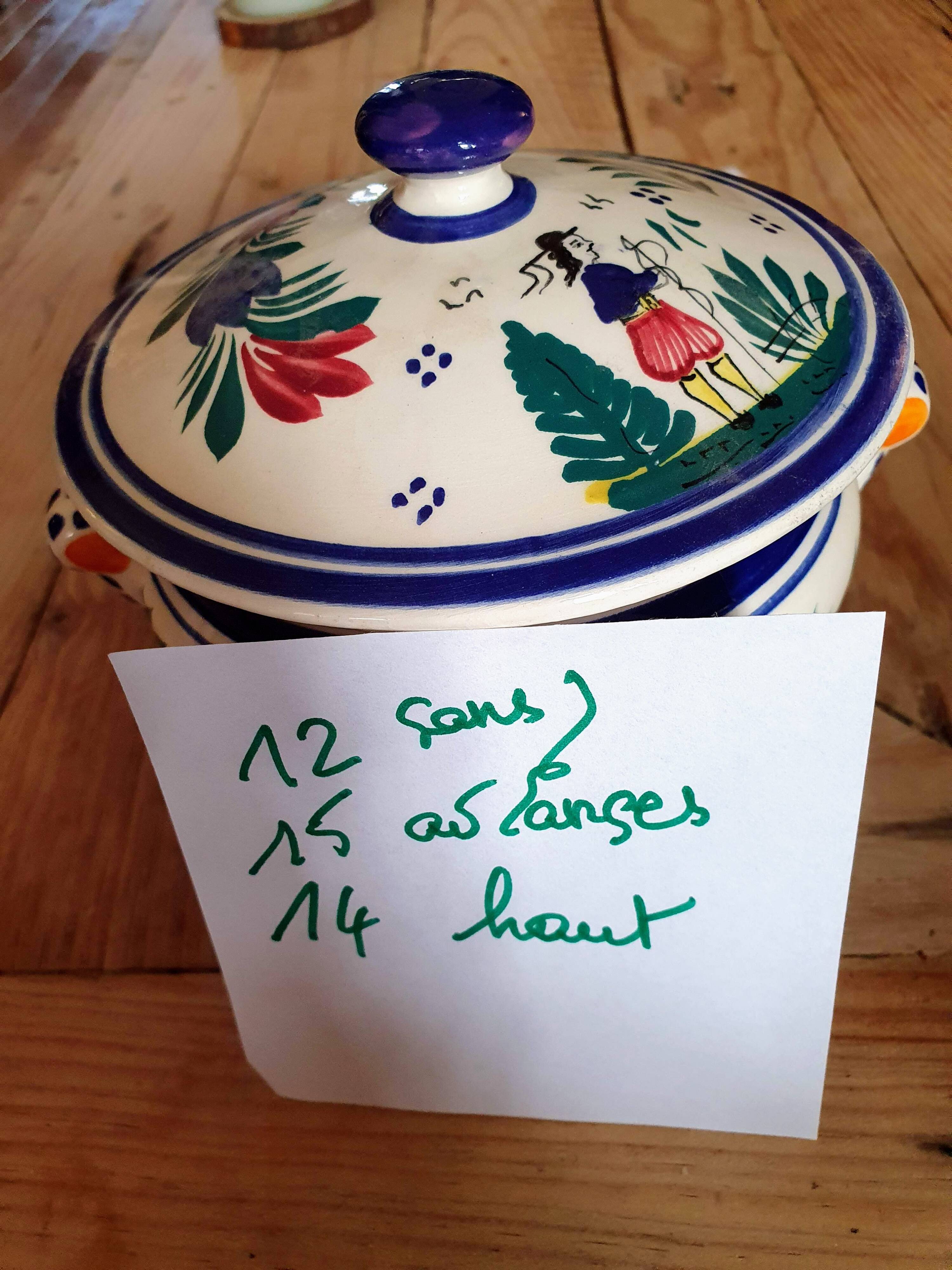 Quimper earthenware pot