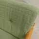 Pair of chalet style armchairs in green fabric