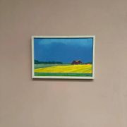Original Swedish Oil on Canvas – "Approaching Storm" by Astrid Larje – Signed – Vintage and Framed – 43 × 30 cm (16.9" × 11.8")