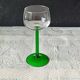6 elegant emerald green stem glasses by Luminarc, Rhine wine, white wine.