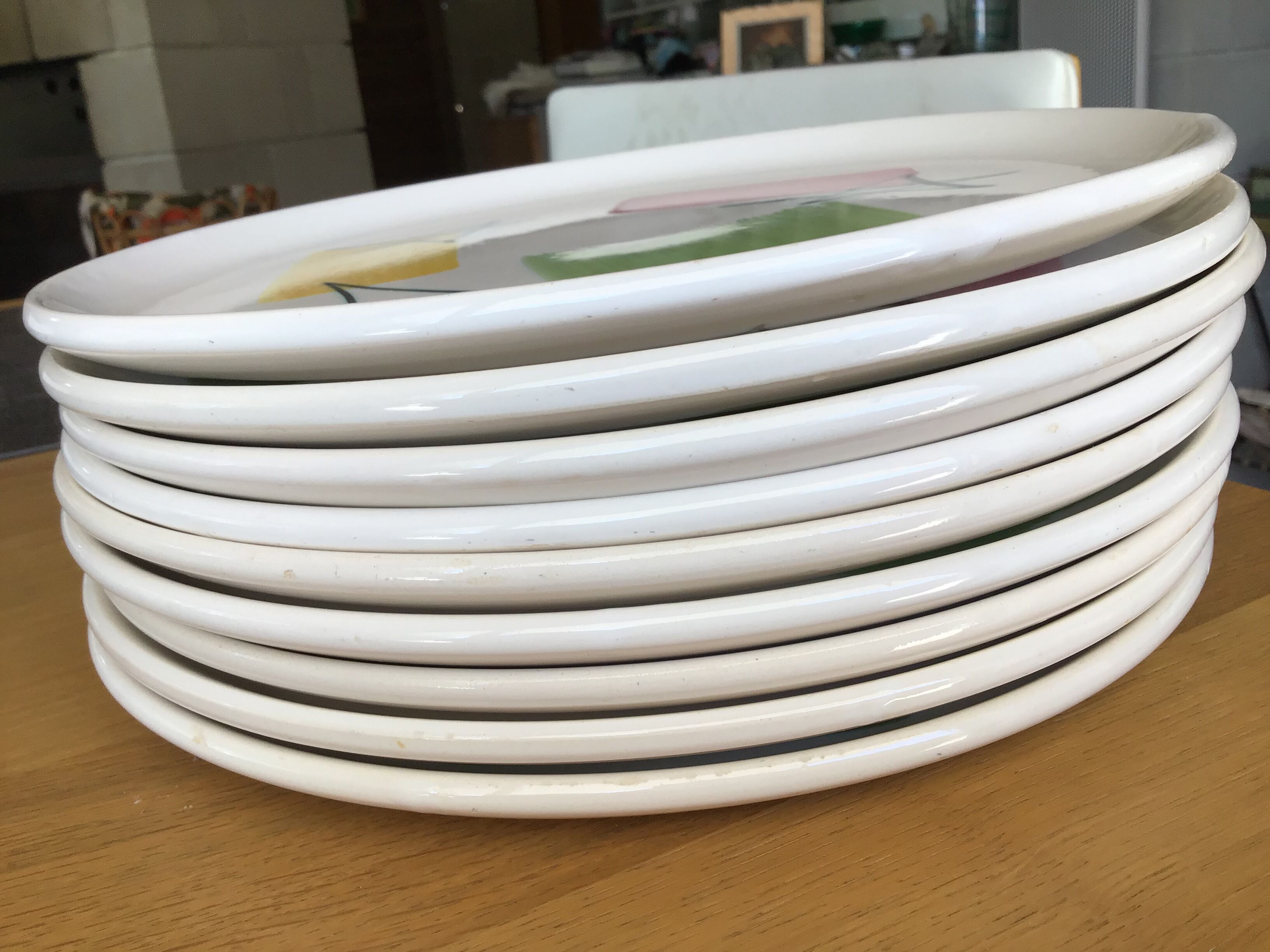 9 assiettes plates 50 MBFA Pornic