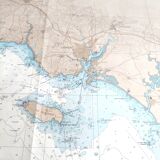 Map of Finistère and the Gulf of Morbihan, west coast of France, 1981
