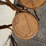 Set of 4 cane bistro chairs