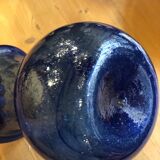 Pitcher made of blown and bubbled glass