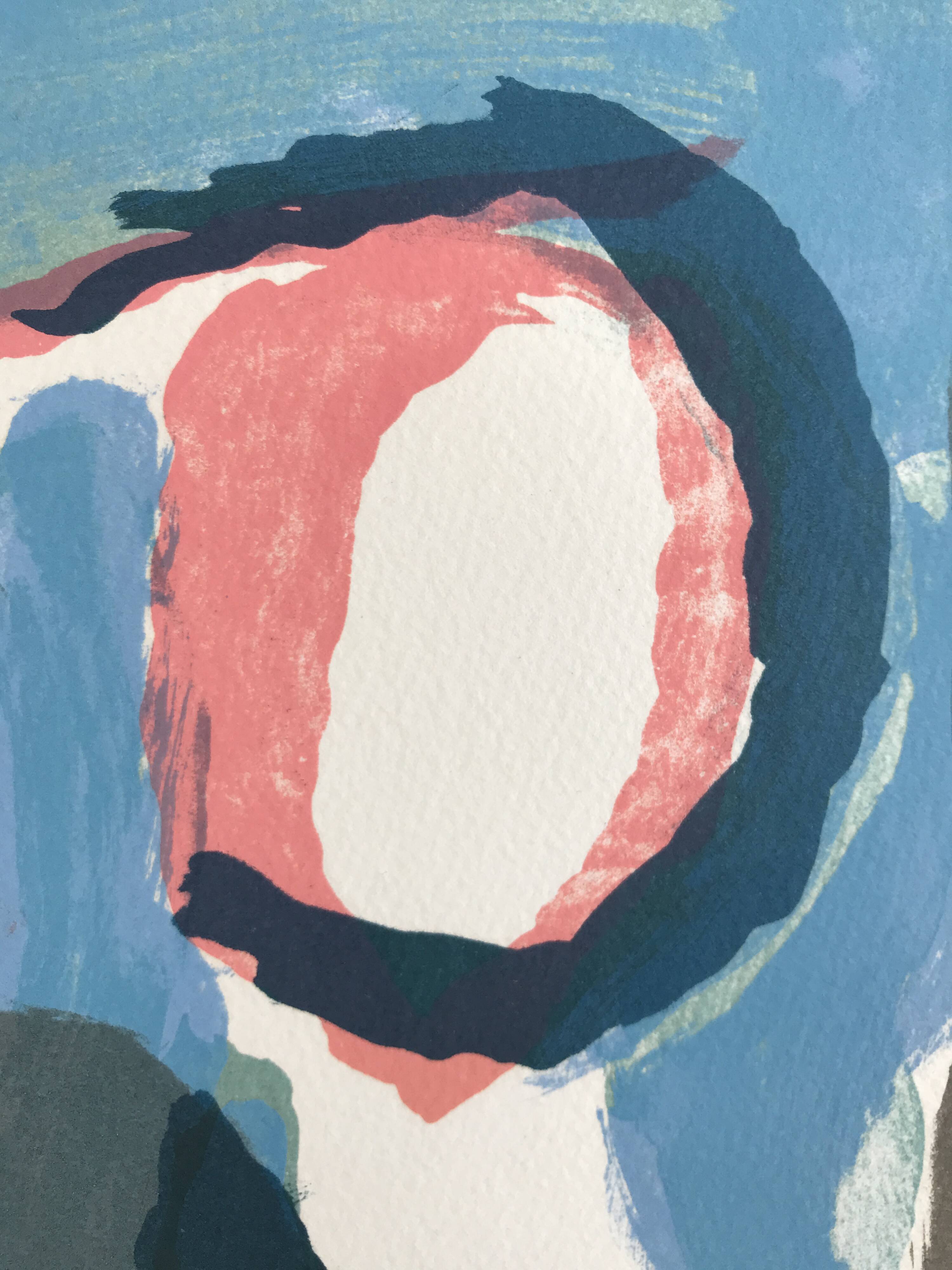 Bram van velde, night, 1968 (mp 43). original lithograph signed in pencil