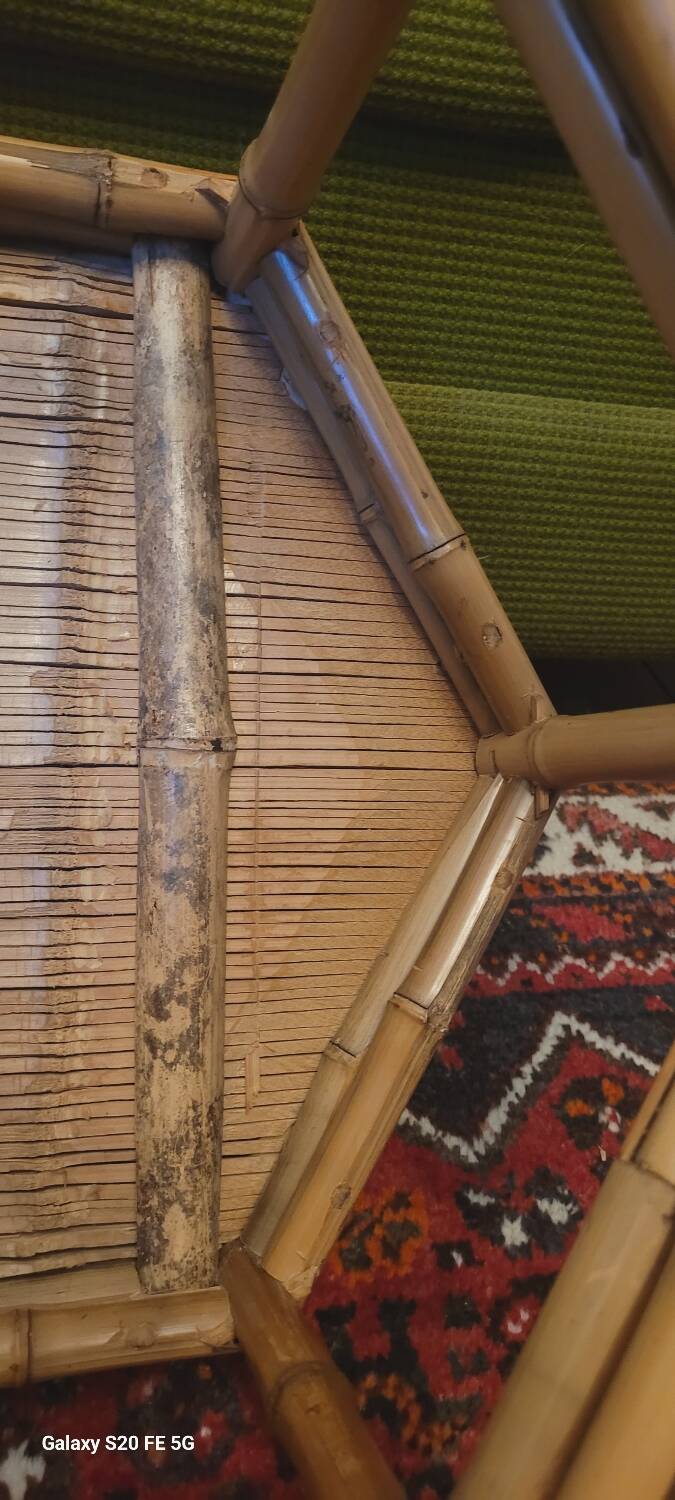 70's bamboo coffee tables