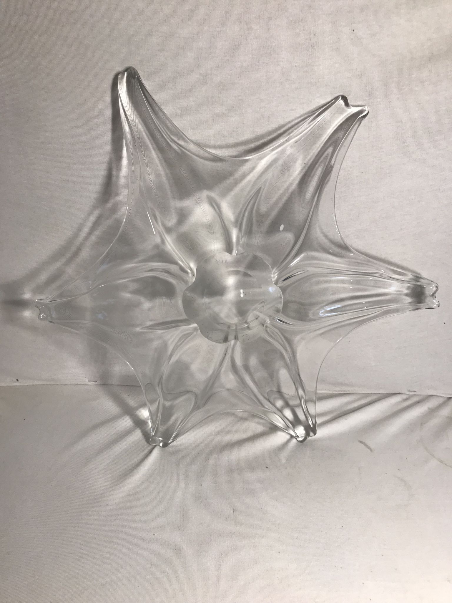 Former center of table crystal Lorraine France shape star vintage cup