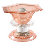 Art Deco pink glass lamp