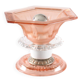 Art Deco pink glass lamp