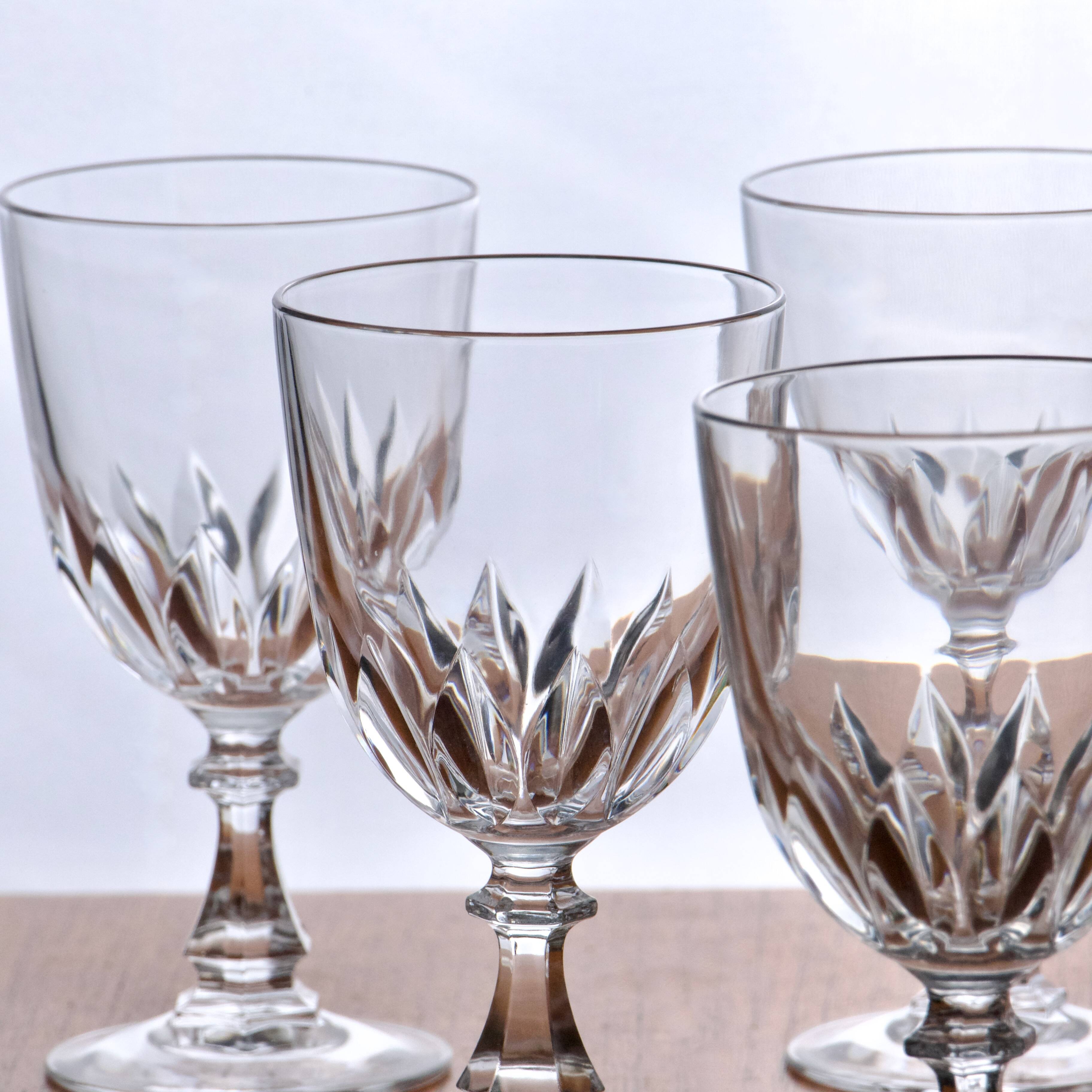 6 Arques crystal glasses “Luxembourg” collection