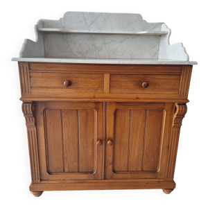 Ancien meuble salle bain avec marbre