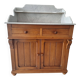 Antique bathroom cabinet with marble