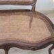 Antique Walnut And Vienna Straw Sofa, Italy 18th Century