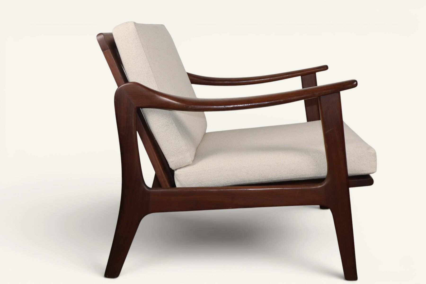 Scandinavian lounge chair in solid teak, 1960s