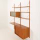 Preben Sorensen two bay teak wall unit, PS systems Randers, Denmark, 1960s