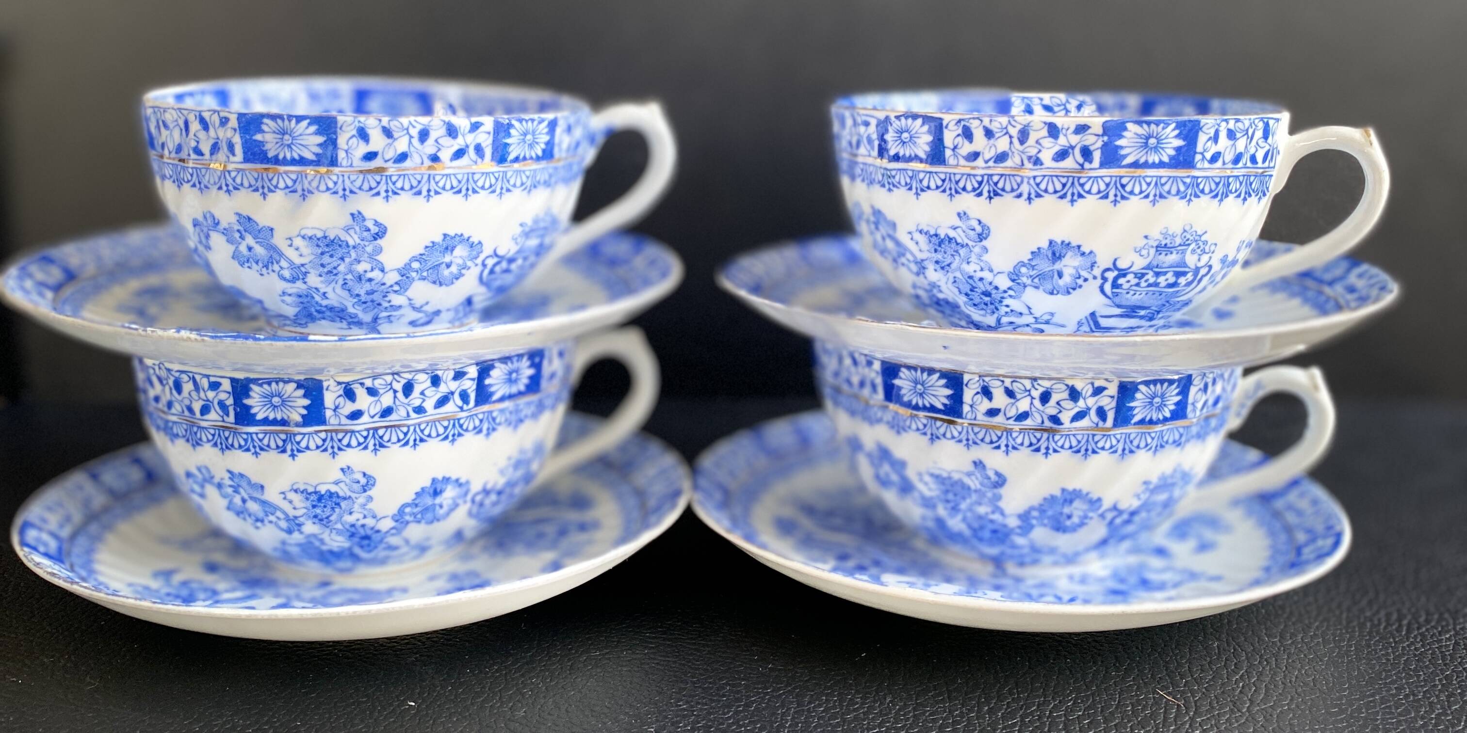 Magnifique lot de Tasses & Soucoupes China Blau - Tuppack Tiefenfurt